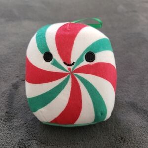 Squishmallows Dulce Peppermint Candy Christmas Plush Ornament 4 inch